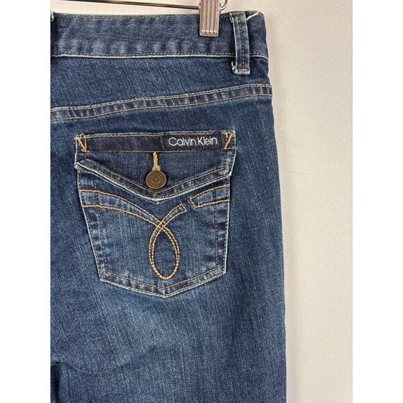 Calvin Klein Womens Size 4 Bootcut Jeans Dark Wash Denim Classic Fit - Picture 5 of 5